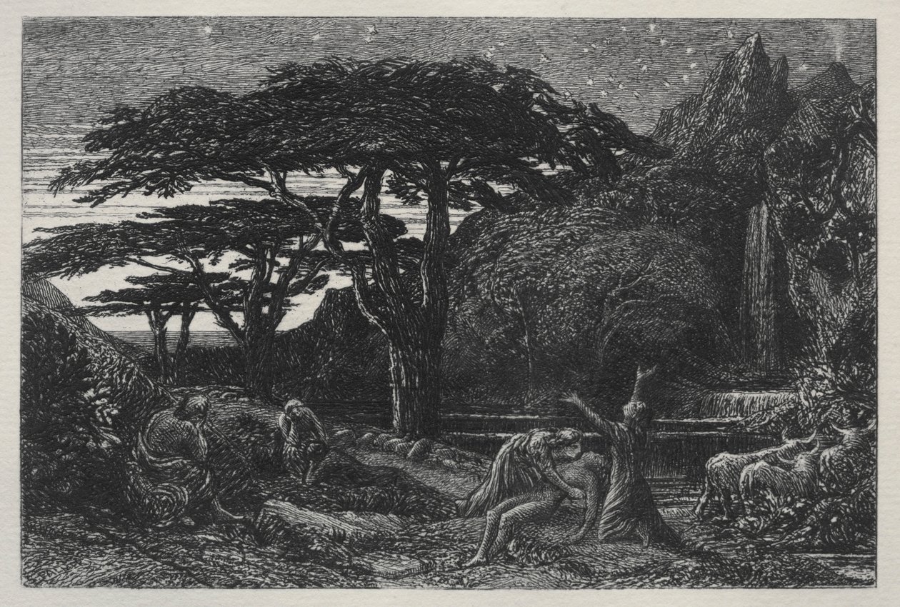 El bosque de cipreses, 1883 de Samuel Palmer