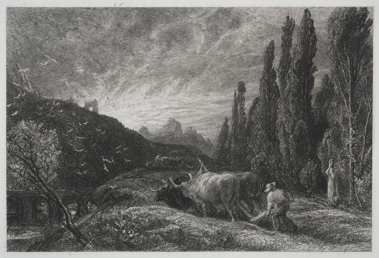 El primer labrador, antes de 1861 de Samuel Palmer