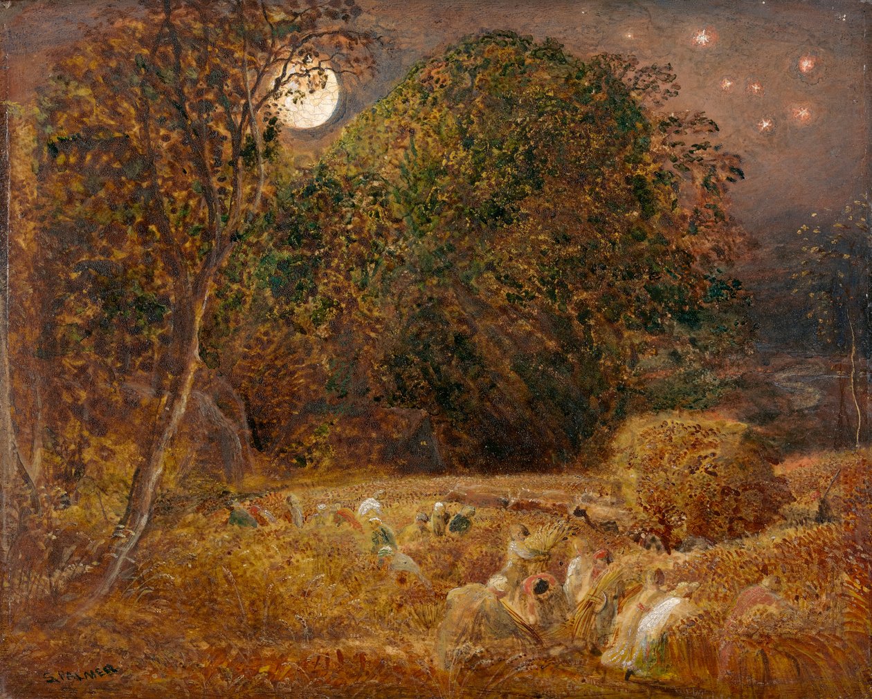 La luna de la cosecha de Samuel Palmer