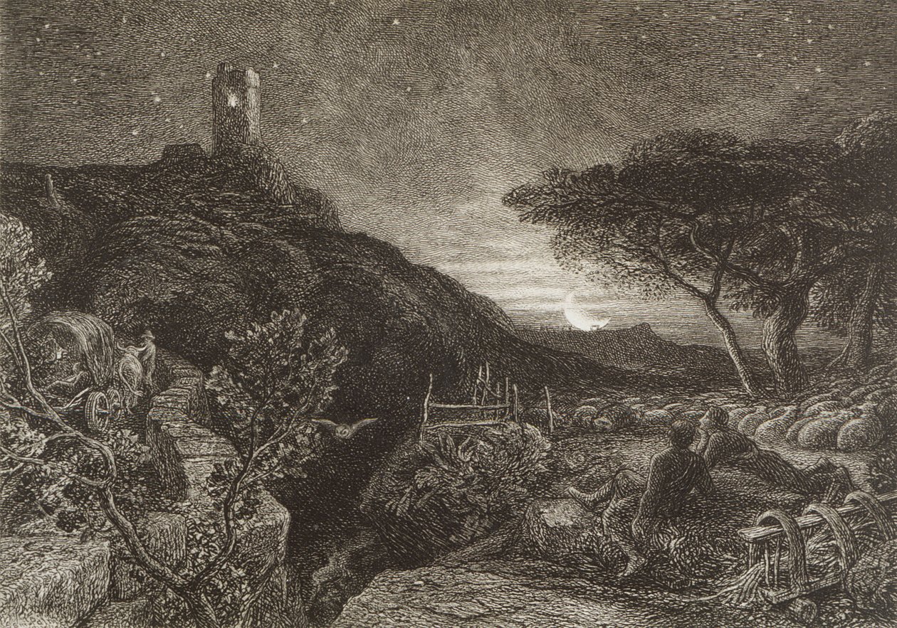 La torre solitaria, 1879 de Samuel Palmer