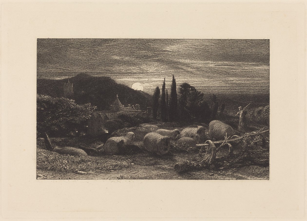 La luna naciente, o Una pastoral inglesa de Samuel Palmer