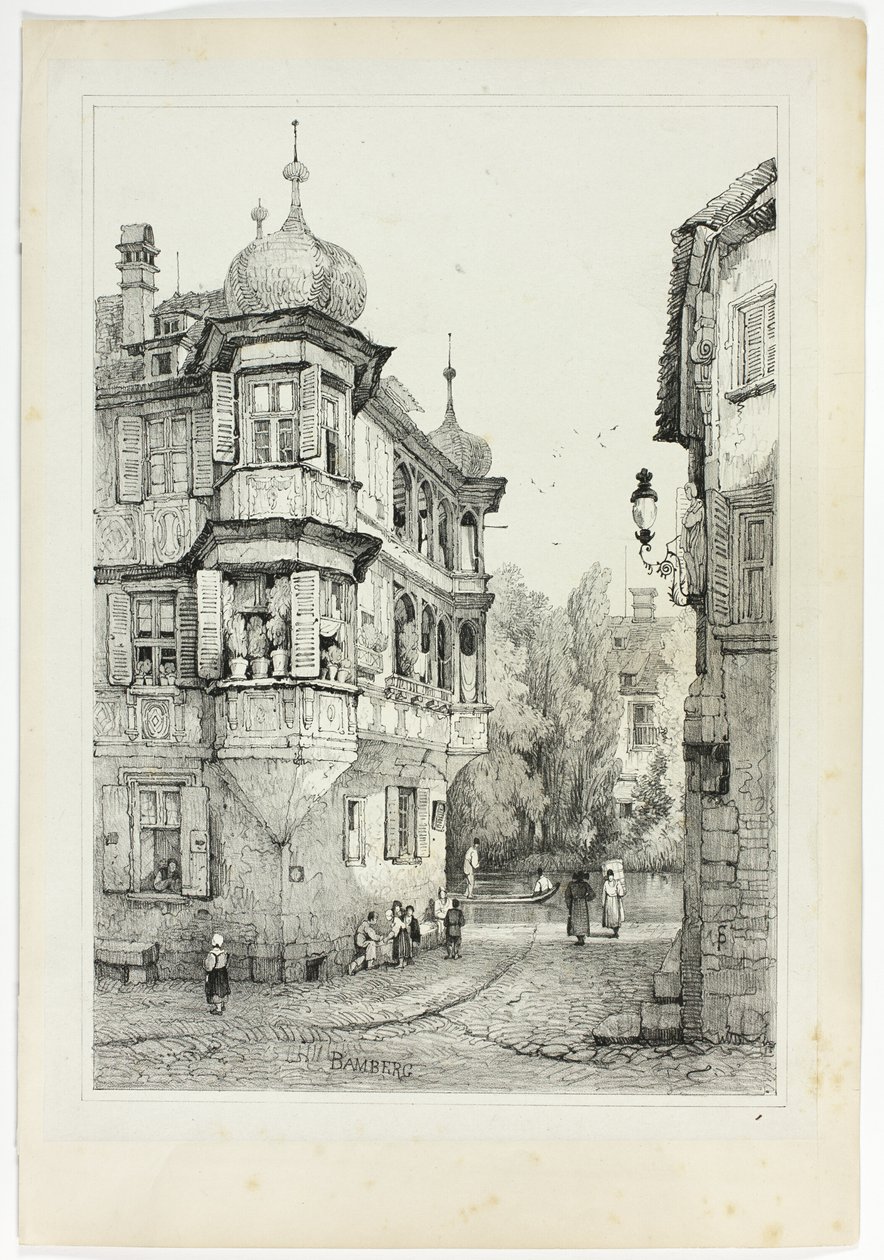 Bamberg, a partir de facsímiles de bocetos realizados en Flandes y Alemania de Samuel Prout