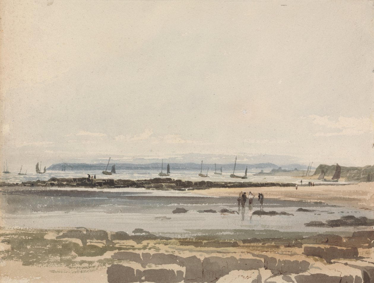 Escena de playa de Samuel Prout