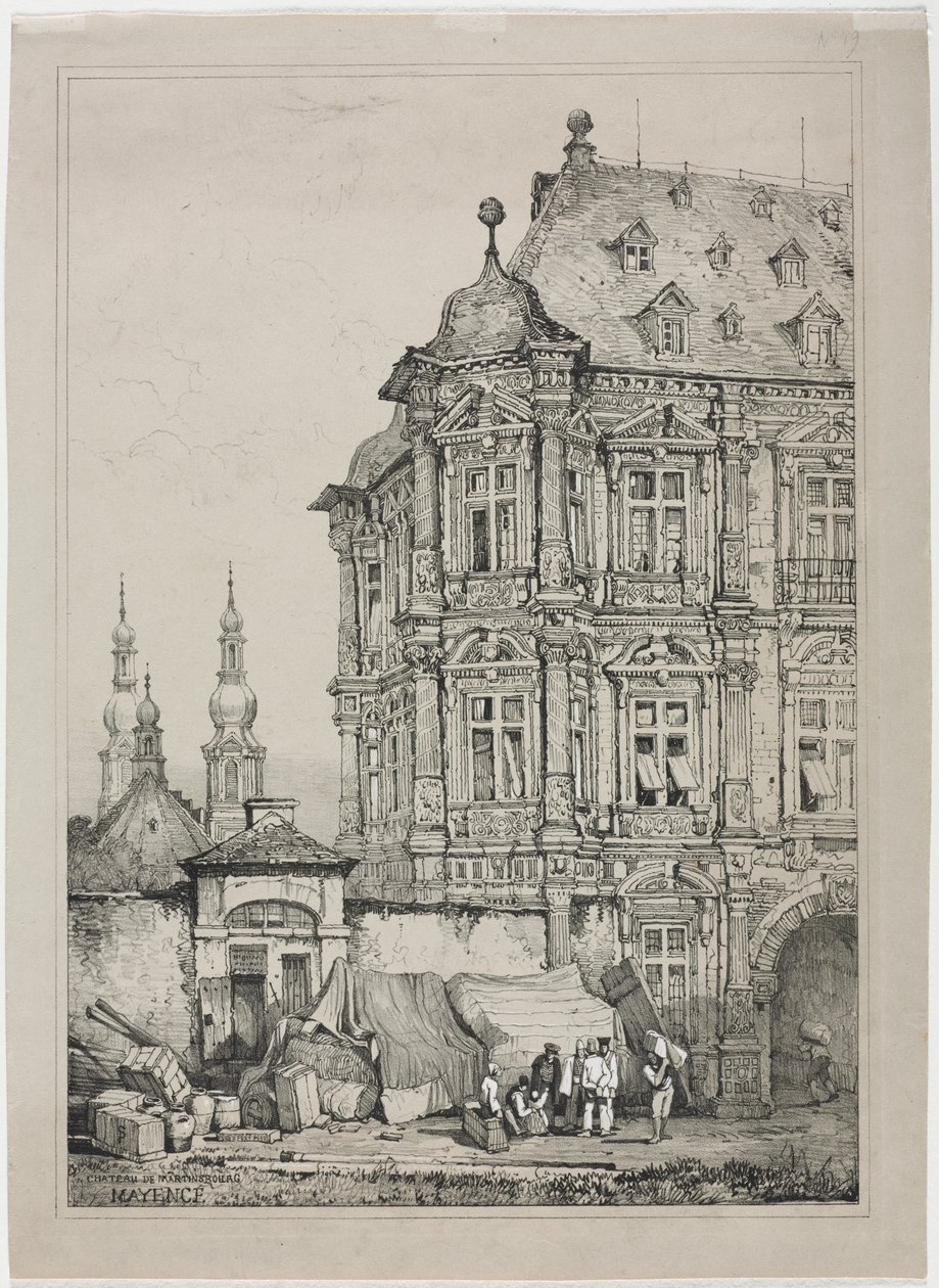 Castillo de Martinsburg, Maguncia, Alemania de Samuel Prout