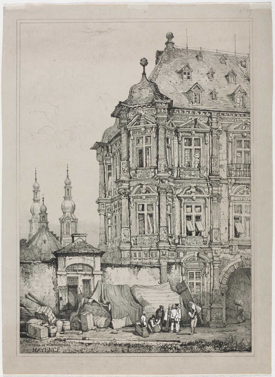 Castillo de Martinsburg, Maguncia, Alemania, 1833 de Samuel Prout