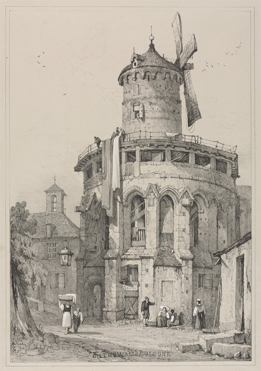 Facsímiles de bocetos realizados en Flandes y Alemania: On the Walls, Colonia de Samuel Prout
