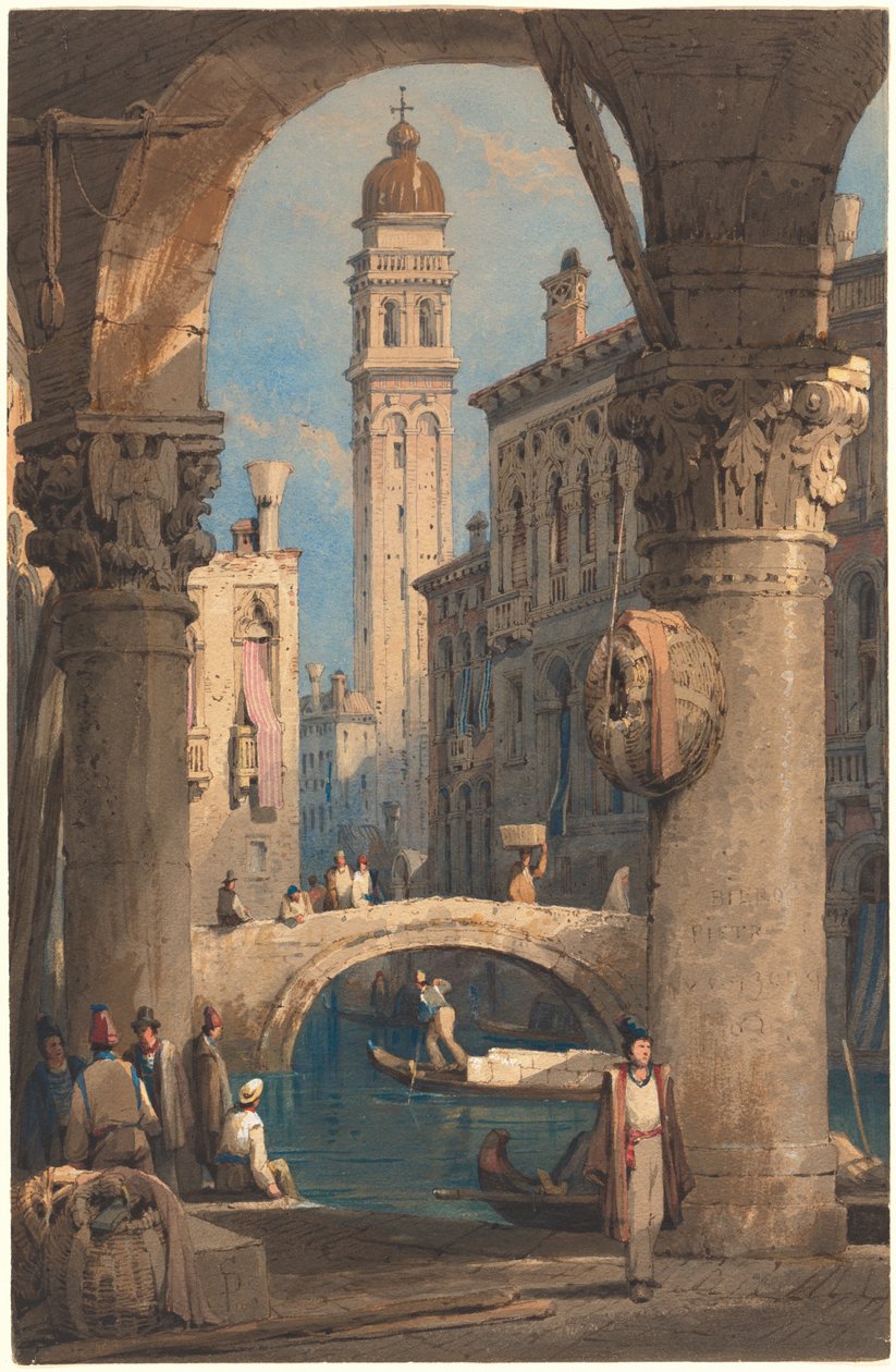 San Giorgio dei Greci, visto desde un arco de Samuel Prout