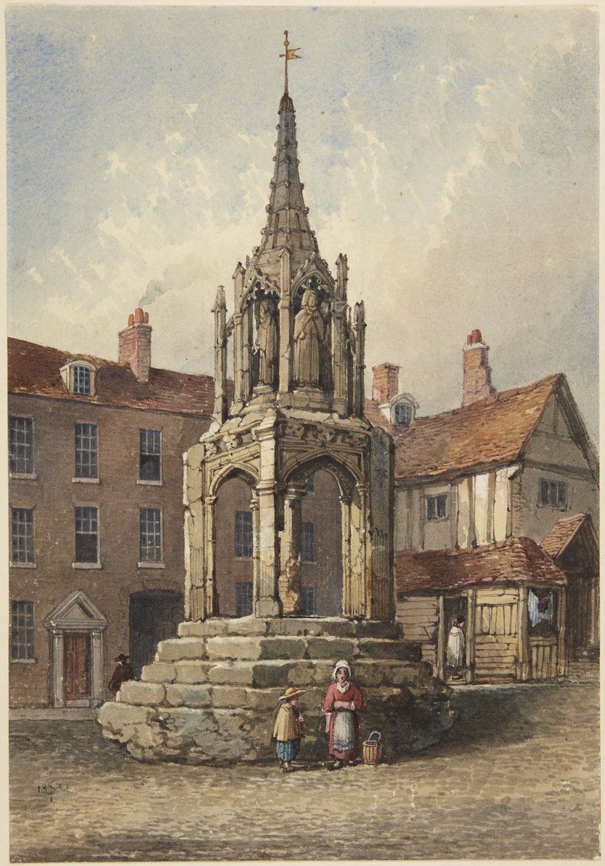 La cruz de Leighton, Bedfordshire de Samuel Prout