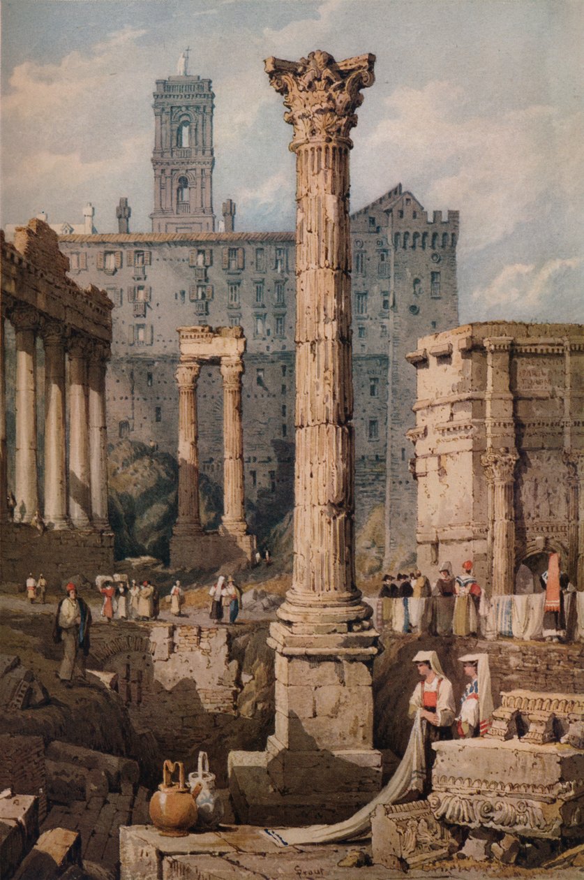 Vista en el Foro, Roma, c1823 de Samuel Prout