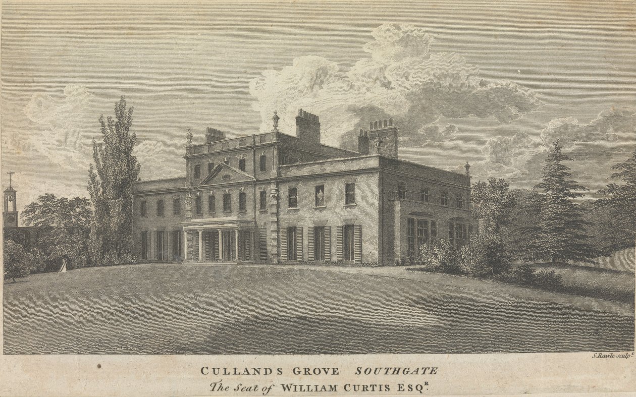 Cullands Grove Southgate, La Sede de William Curtis, Esquire; página 83 (Volumen Uno) de Samuel Rawle