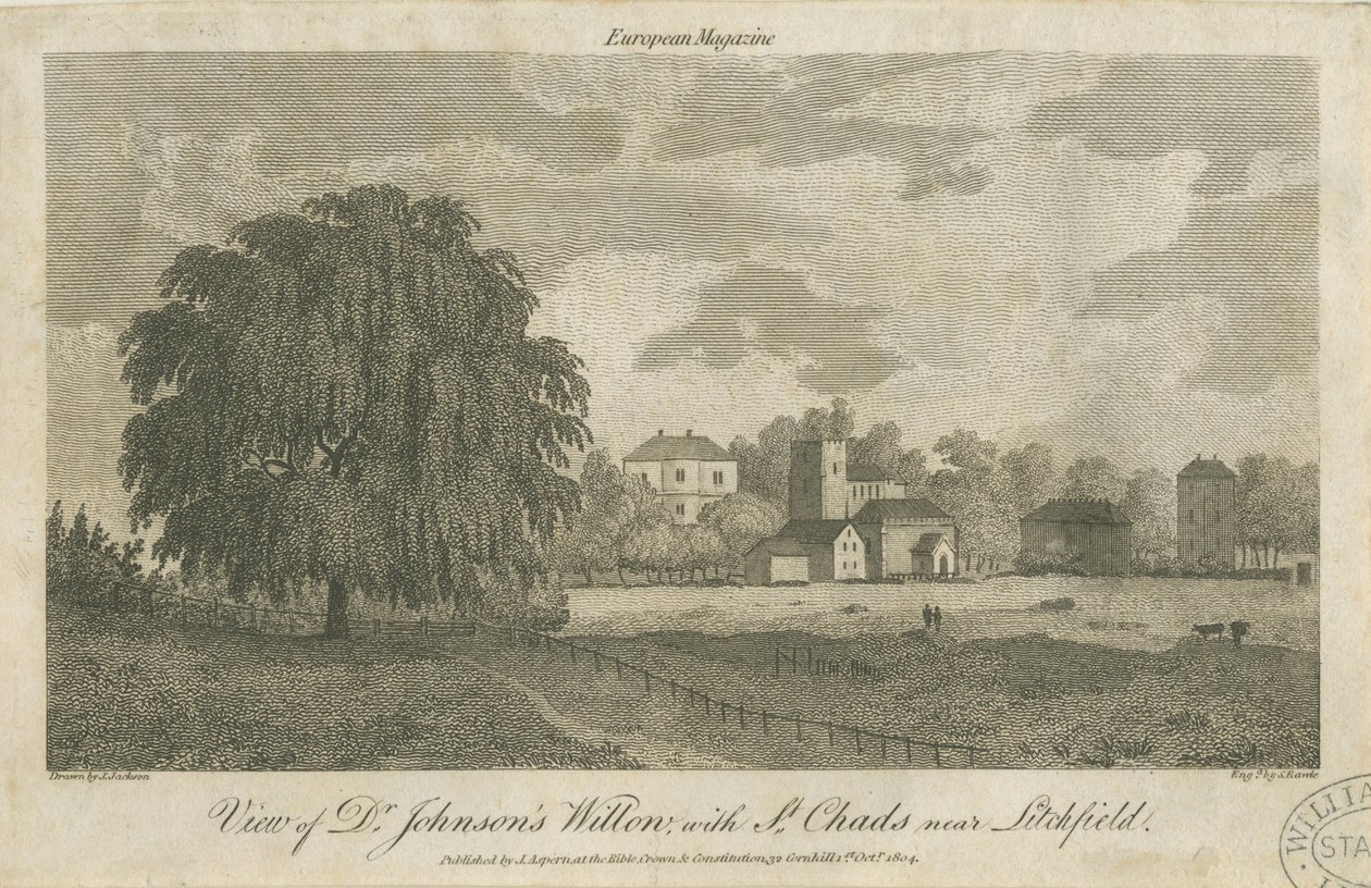Lichfield - El Sauce del Dr. Johnson de Samuel Rawle