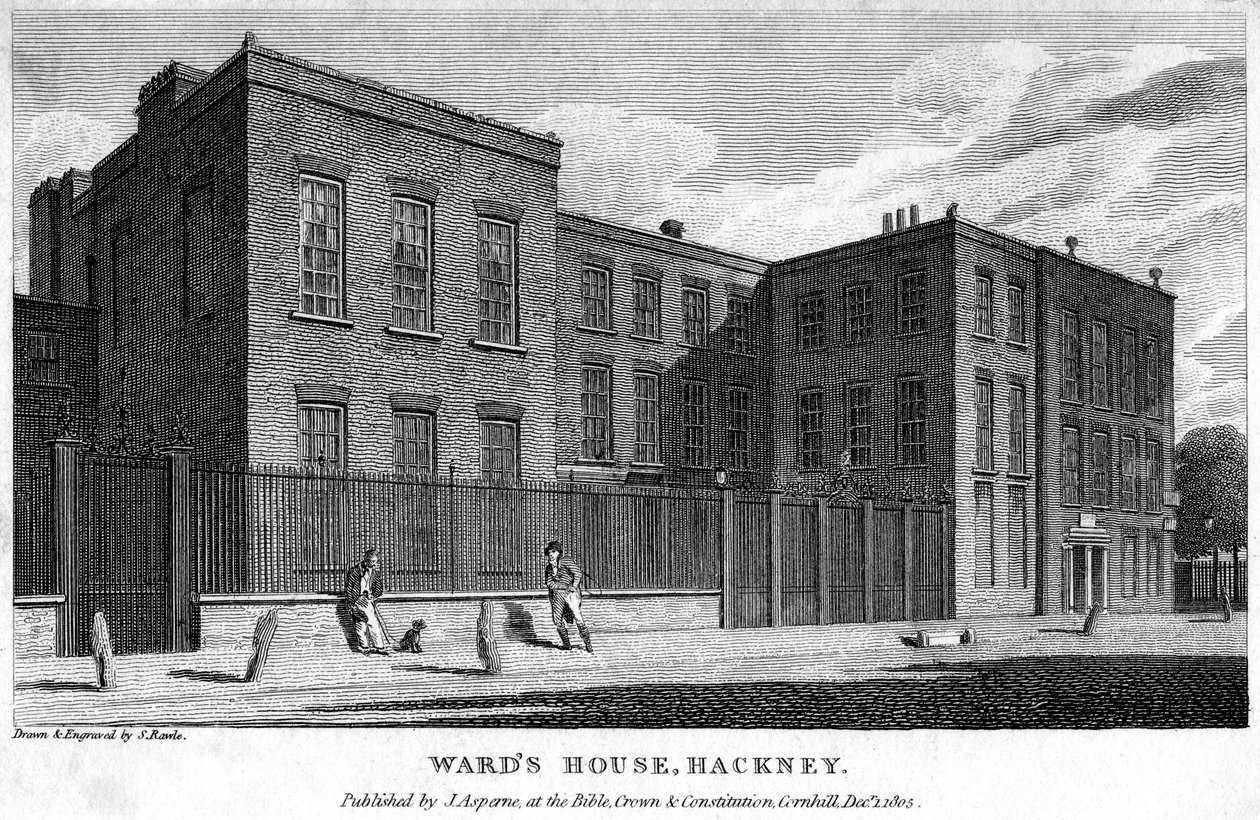 Casa Wards, Hackney, Londres, 1805 de Samuel Rawle
