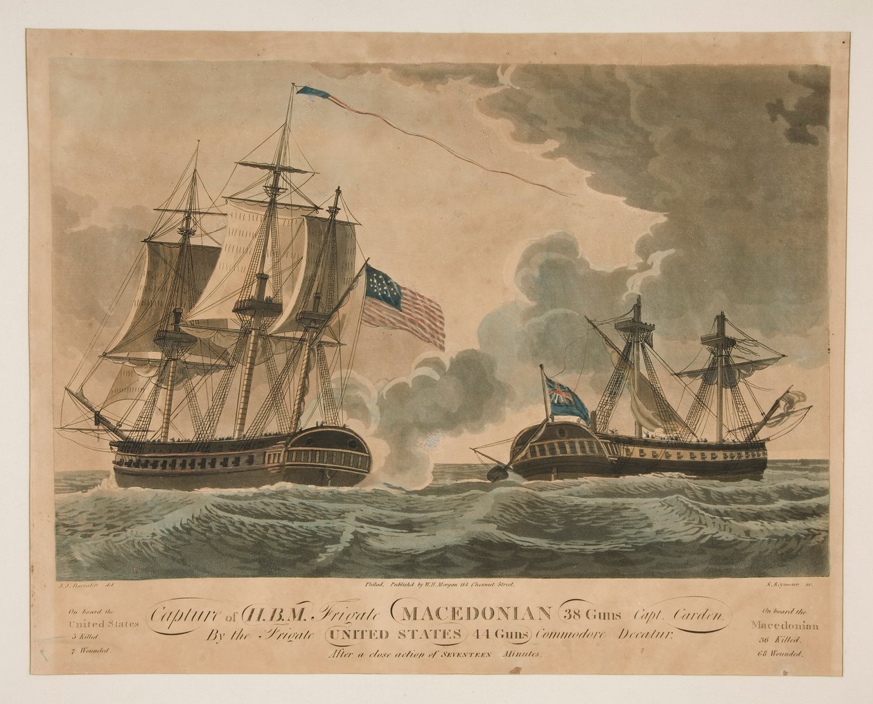 Captura de la fragata H. B. M. Macedonio? Estados Unidos de Samuel Seymour