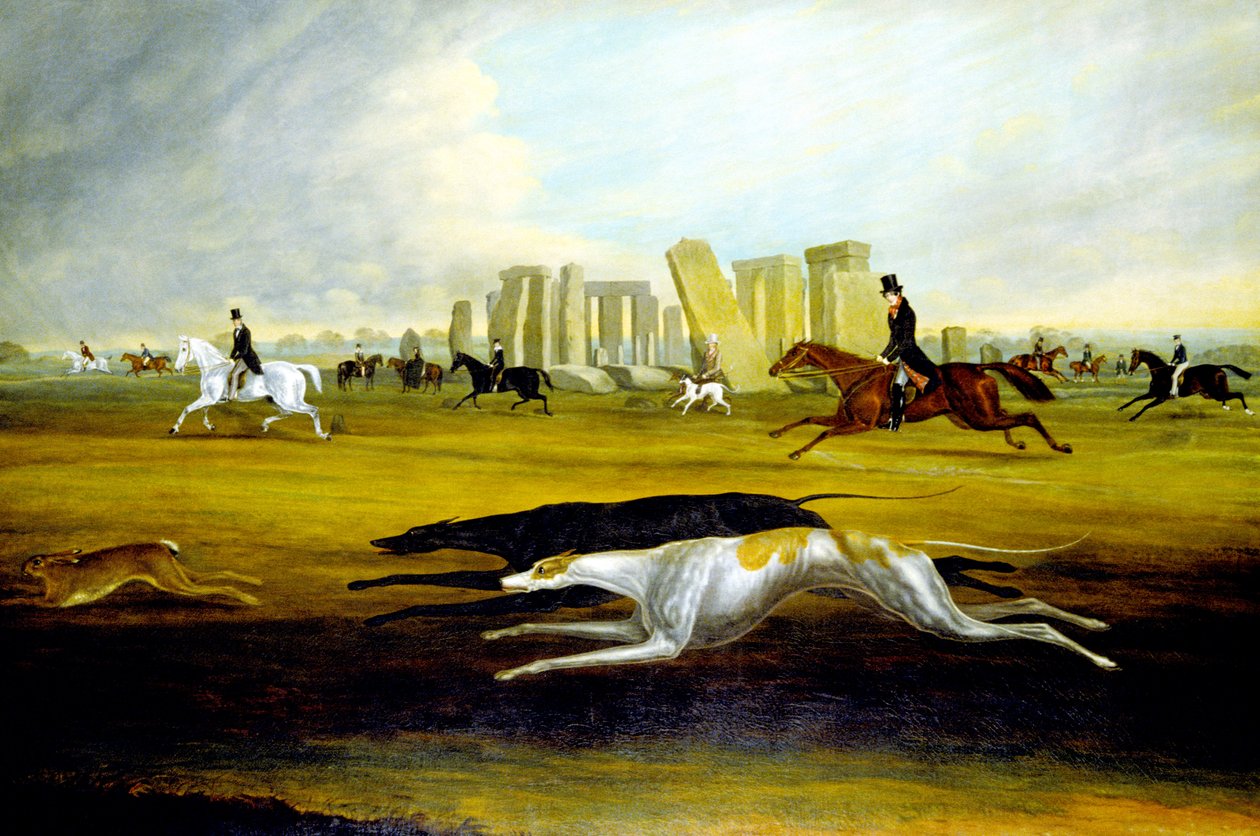 La familia Pinckney cazando en Stonehenge de Samuel Spode