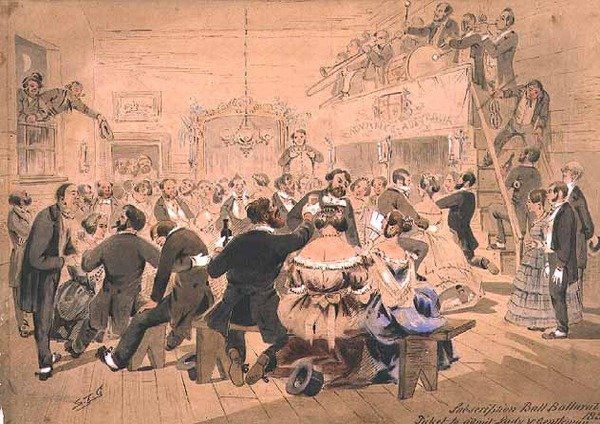 El primer baile de suscripción, Ballarat, Victoria de Samuel Thomas Gill