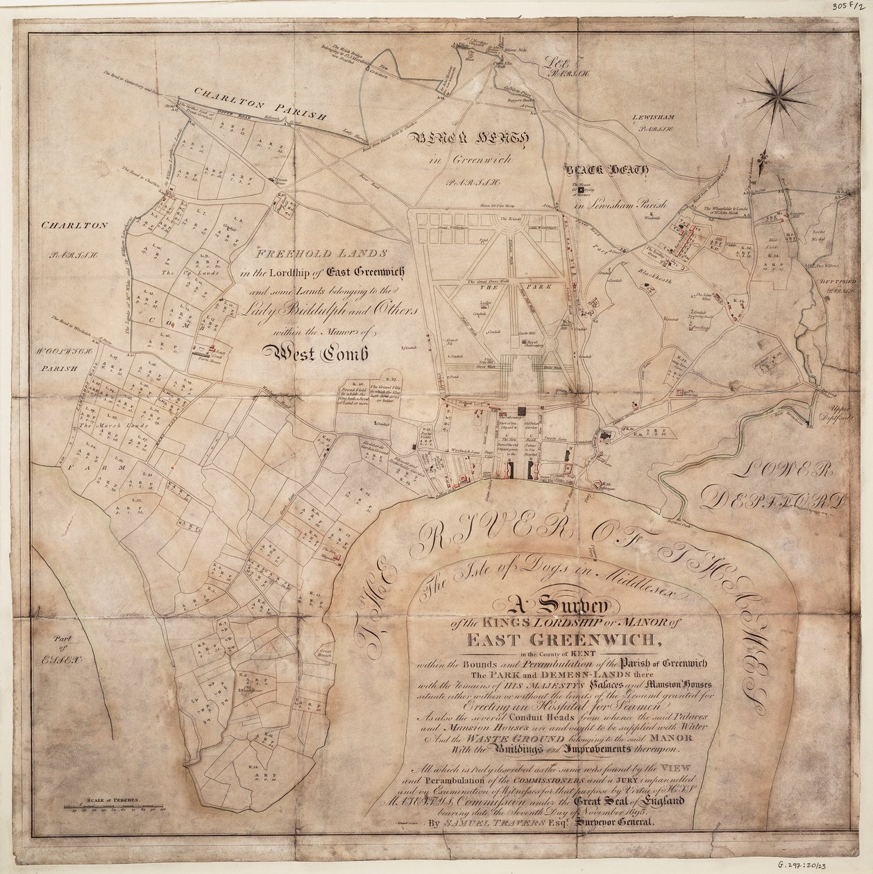 Un estudio del señorío de East Greenwich". de Samuel Travers