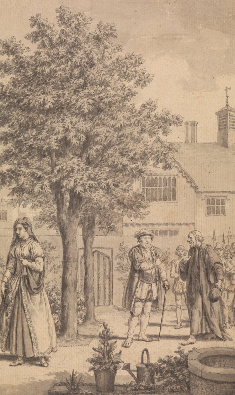 Catherine Parr, Enrique VIII y el Obispo Gardner de Samuel Wale