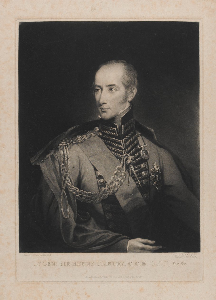 Teniente General Sir Henry Clinton, grabado por Samuel William Reynolds I (1773-1835) 1 de mayo de 1827 de Samuel William II Reynolds