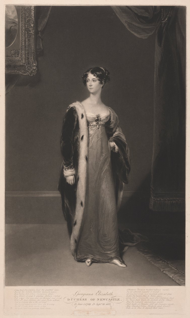 Georgiana Elizabeth Duquesa de Newcastle de Samuel William Reynolds