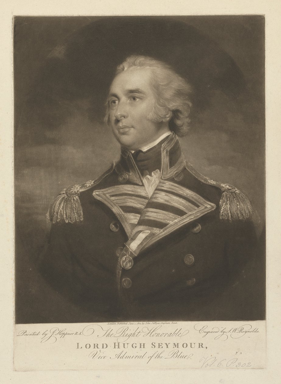 Vicealmirante Lord Hugh Seymour de Samuel William Reynolds
