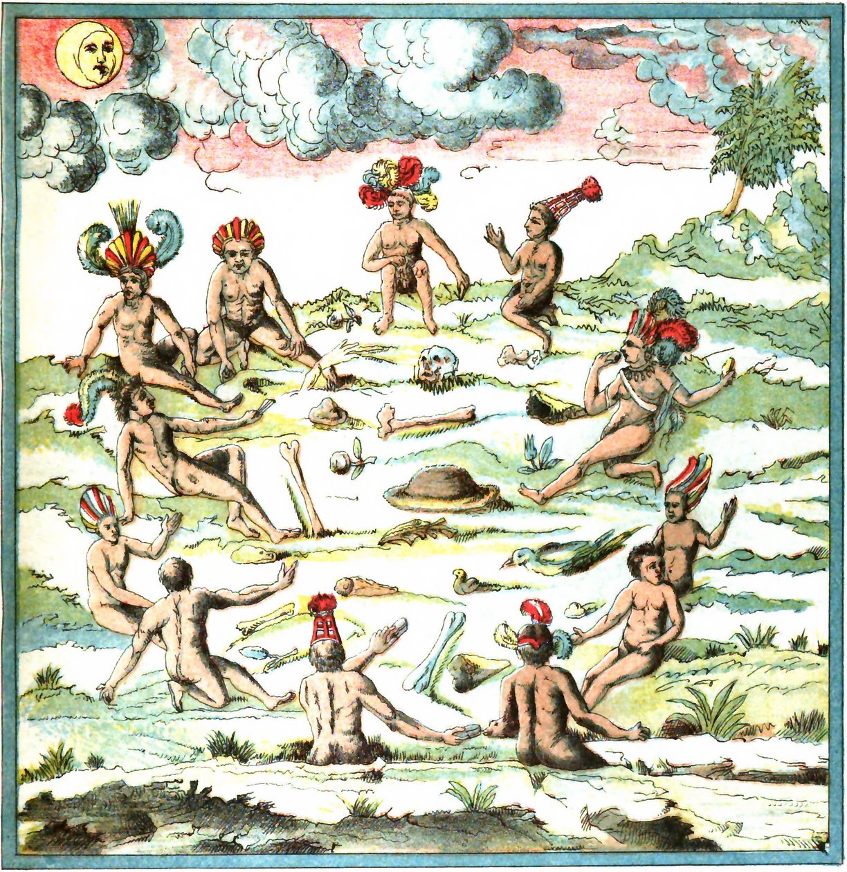 Champlain Indias Occidentales placa LIX - Narrativa de los indios de Samuel de Champlain