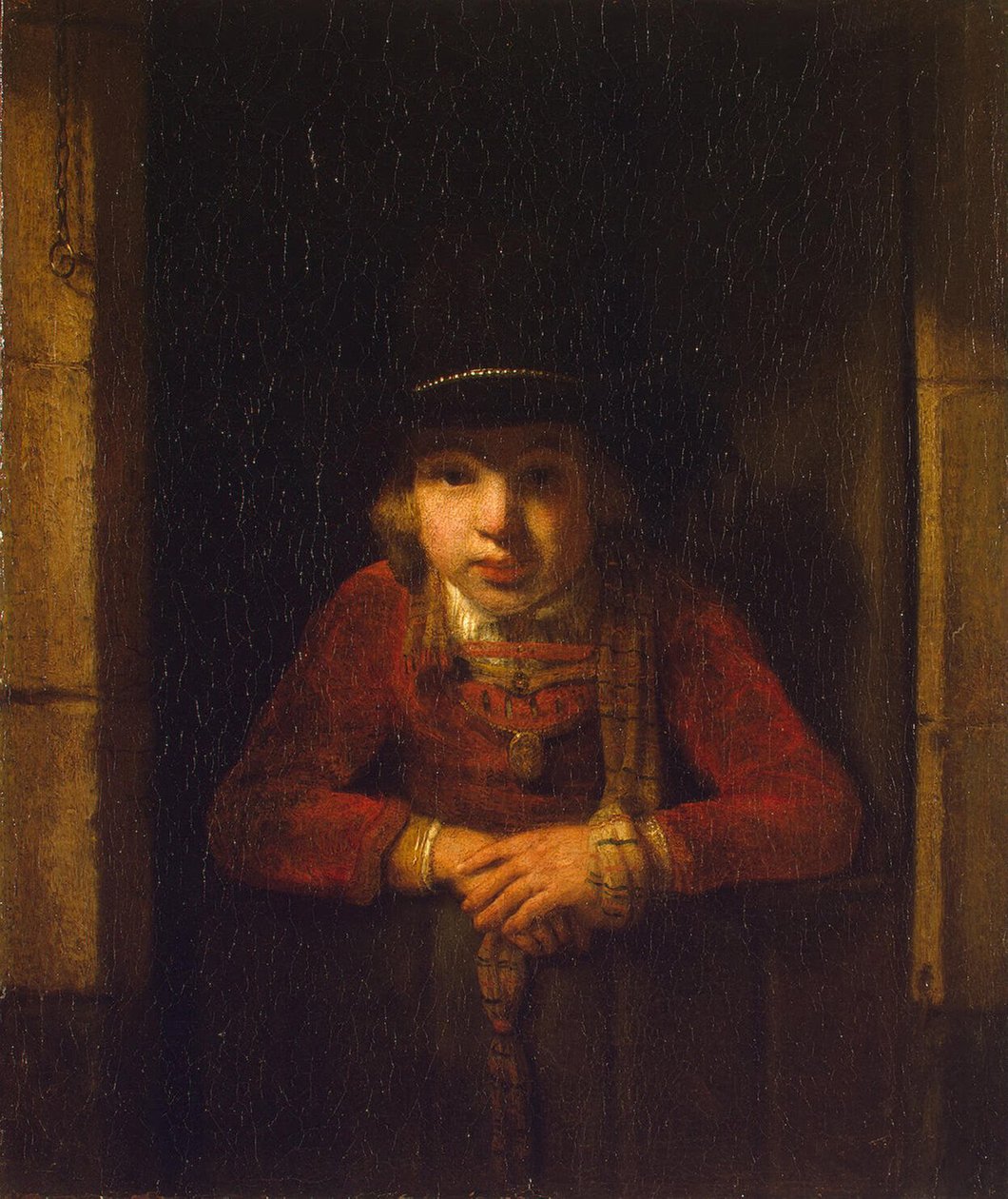 Niño mirando por la ventana, c.1647 de Samuel van Hoogstraten