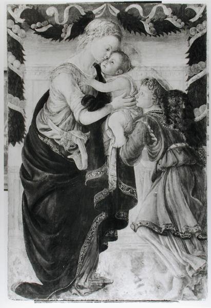 La Virgen y el Niño con un ángel de Sandro Botticelli
