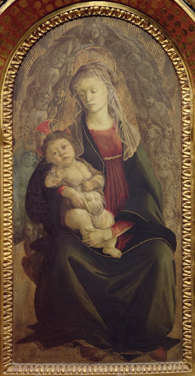 Madonna y Niño en Gloria (detalle) de Sandro Botticelli