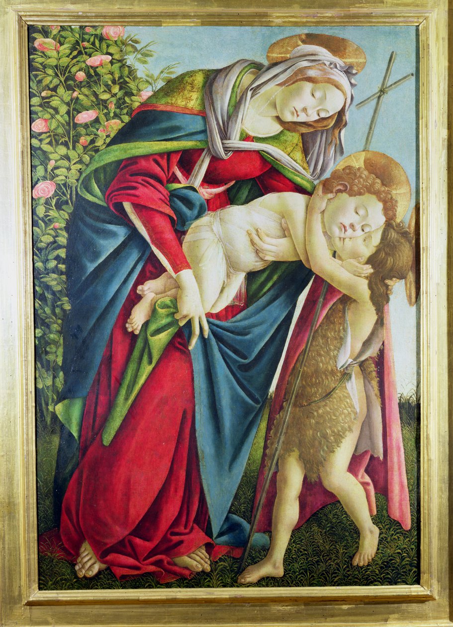 Madonna y Niño con San Juan Bautista de Sandro Botticelli