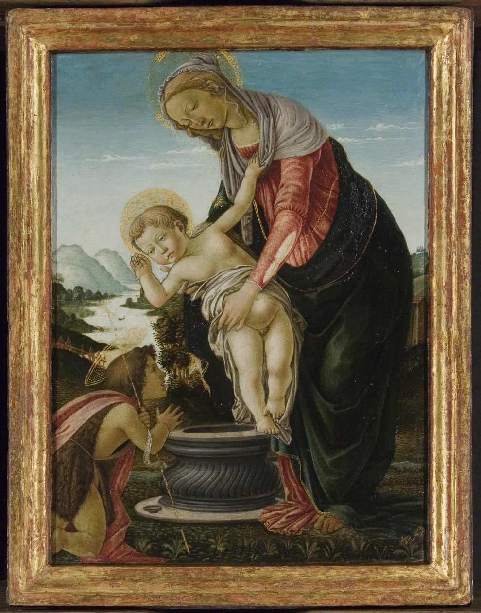 Madonna y el Niño con el joven Juan el Bautista de Sandro Botticelli