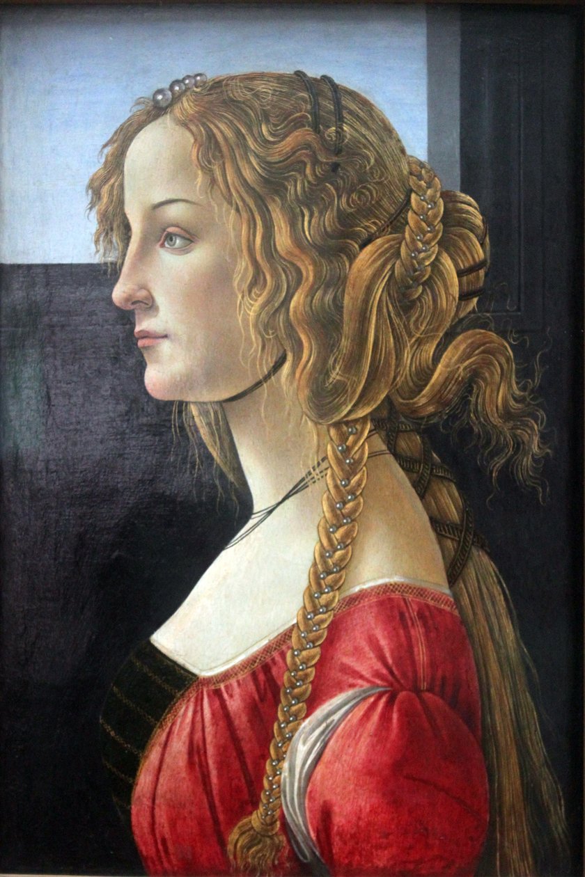 Retrato de perfil de una joven de Sandro Botticelli