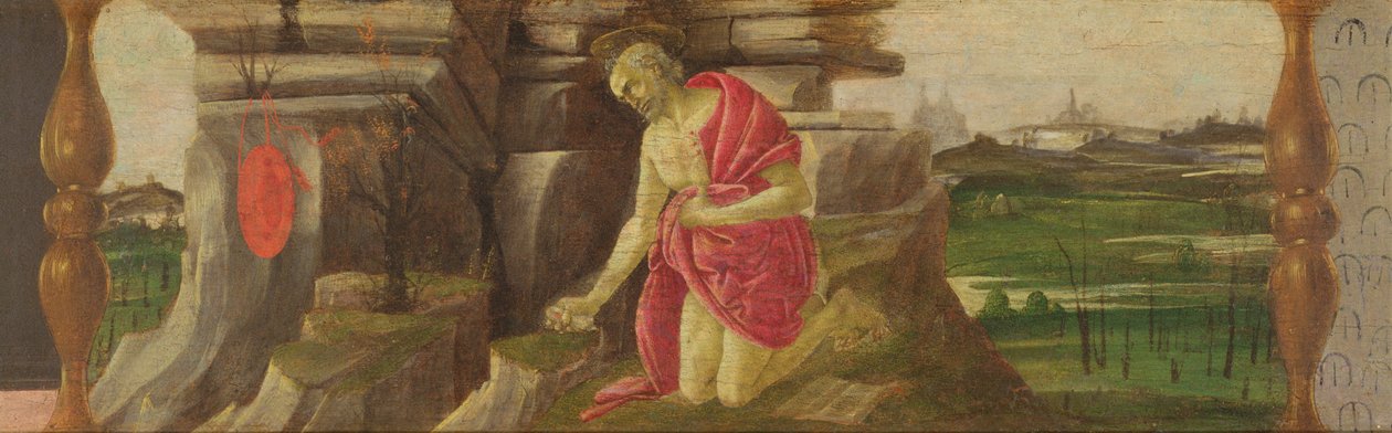 San Jerónimo en penitencia, panel predela del retablo de San Marcos, c.1488-90 de Sandro Botticelli