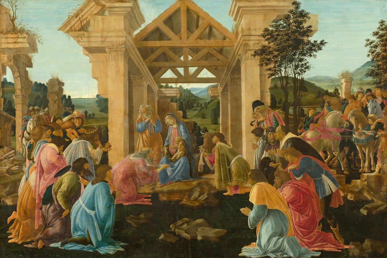 La adoración de los magos de Sandro Botticelli