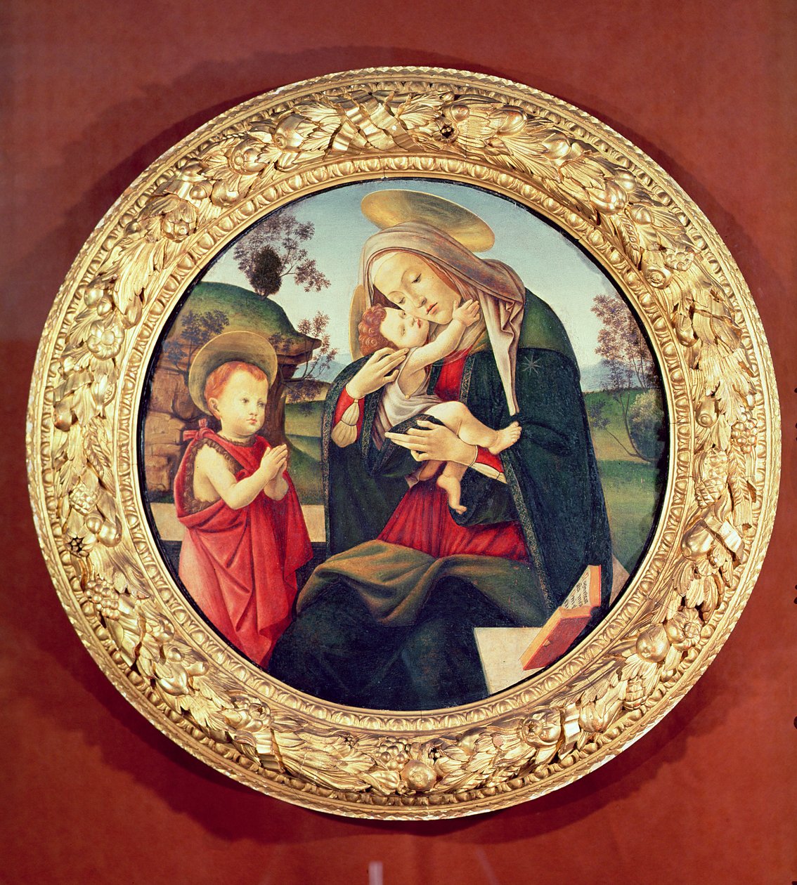 Virgen y Niño con Juan el Bautista de Sandro Botticelli