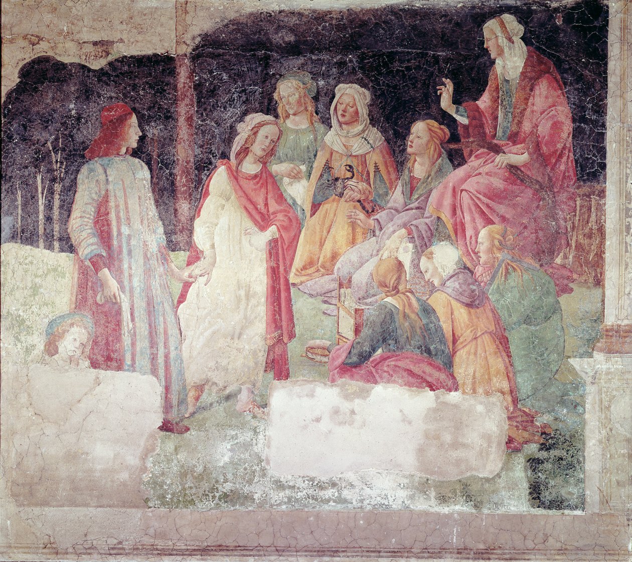 Joven Saludado por Siete Artes Liberales, de la Villa Lemmi de Sandro Botticelli