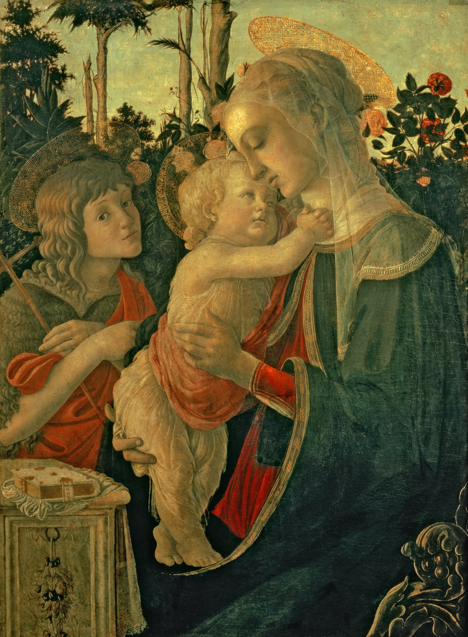 Madonna y el Niño con San Juan Bautista de Sandro Botticelli