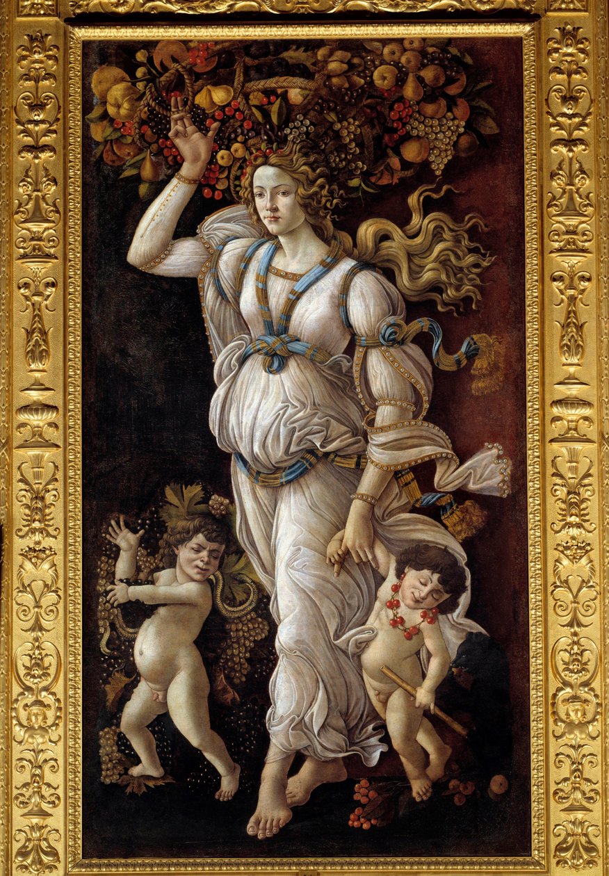 Otoño o alegoría contra el abuso del vino de Sandro Botticelli