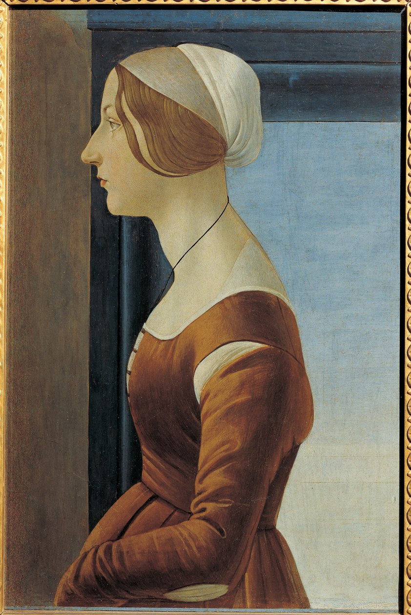 Retrato de mujer joven (Simonetta Vespucci o Clarice (Clarisse) Orsini), c.1475 (pintura) de Sandro (1444/5 1510) Botticelli