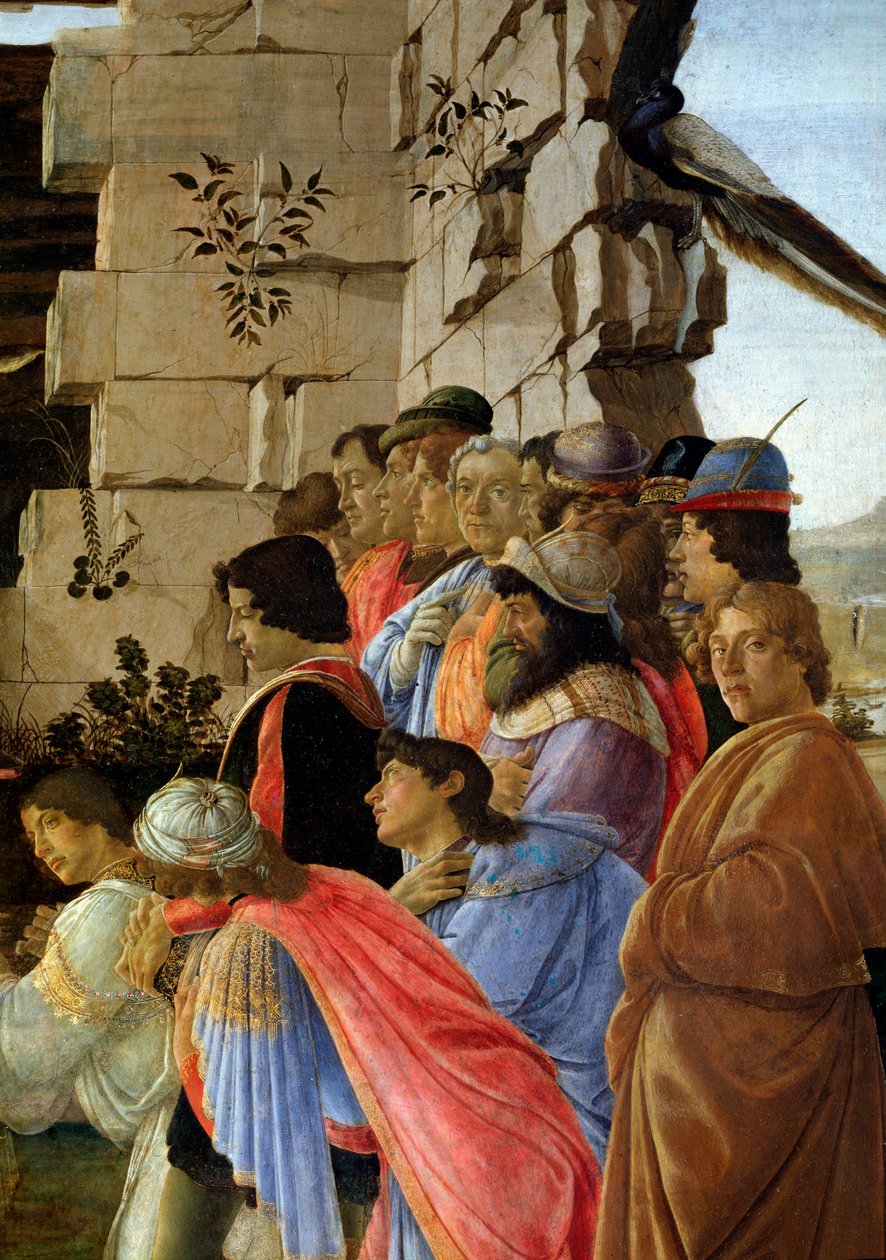 La Adoración de los Magos (detalle) de Sandro Botticelli