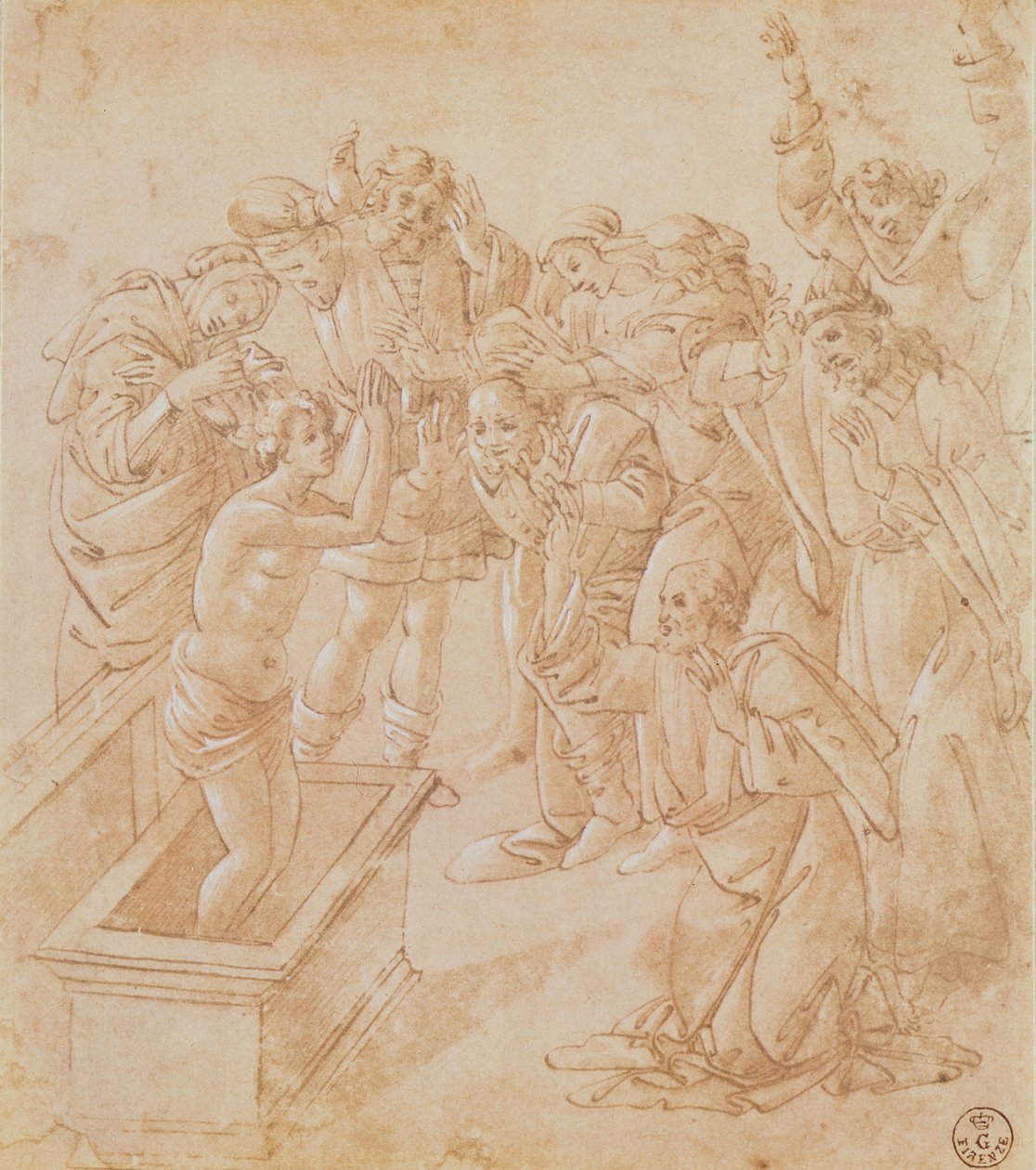 La resurrección de Lázaro de Sandro Botticelli