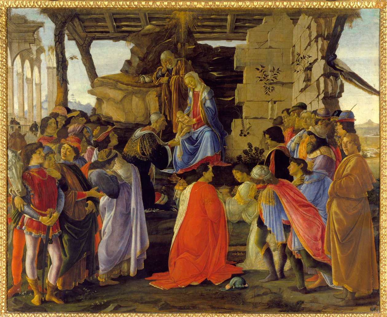 La adoración de los magos de Sandro Botticelli
