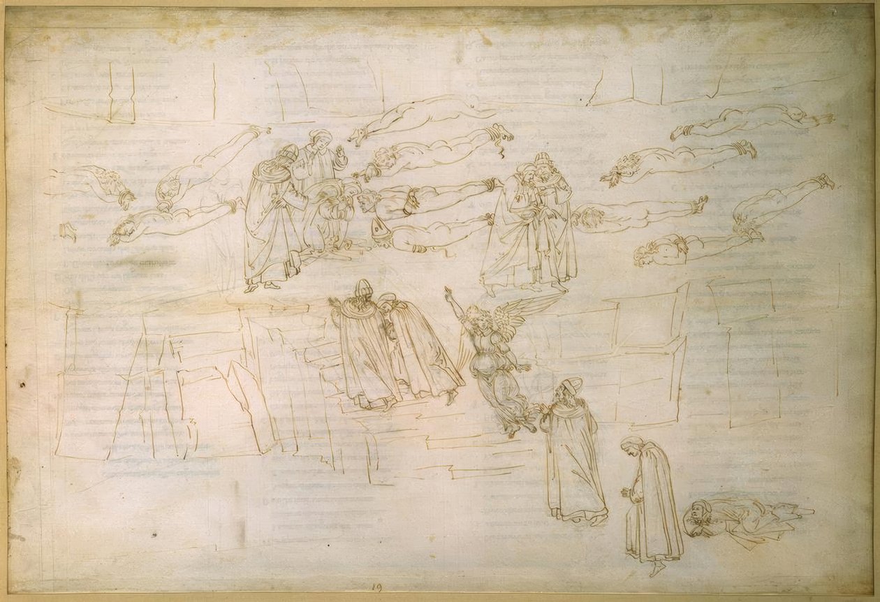 El sueño de las sirenas de Dante de Sandro Botticelli