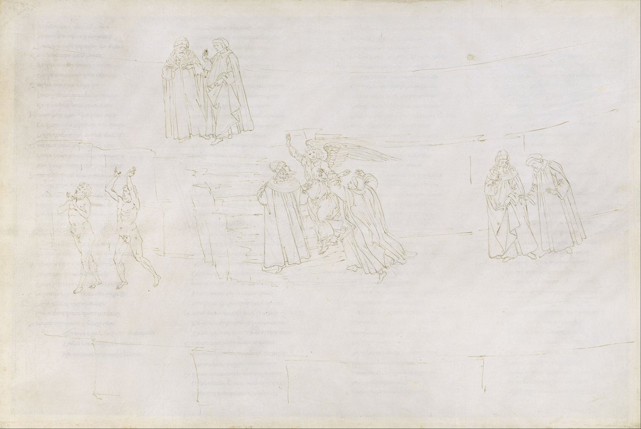 Dibujos para la «Divina Comedia» de Dante (Purgatorio, canto XVII) de Sandro Botticelli