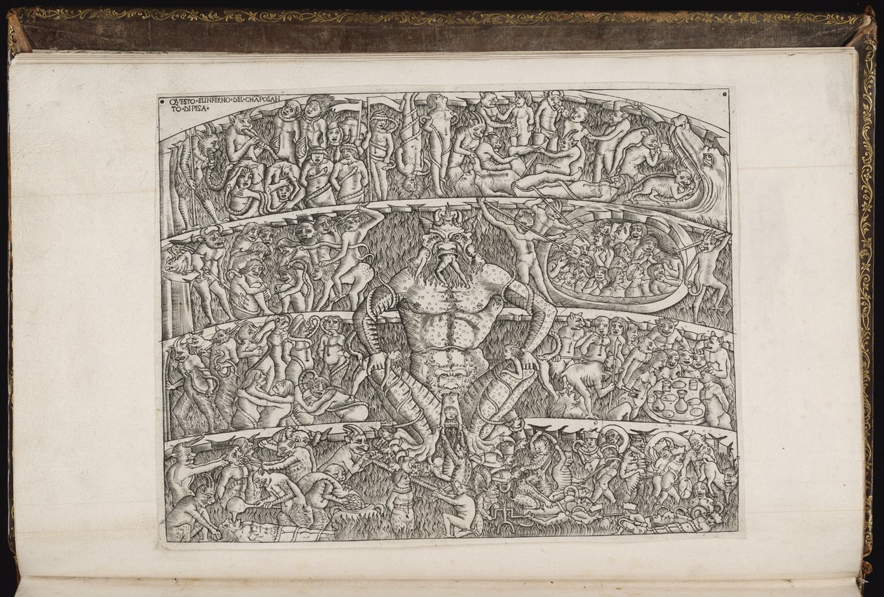 Ilustración para el Infierno de Dante de Sandro Botticelli