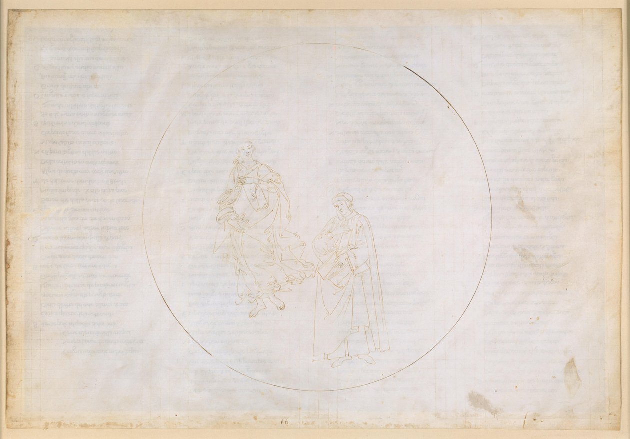 La Divina Comedia, Paraíso XVI. Quinta esfera planetaria (Cielo de Marte): Cacciaguida lamenta la decadencia moral en Florencia de Sandro Botticelli