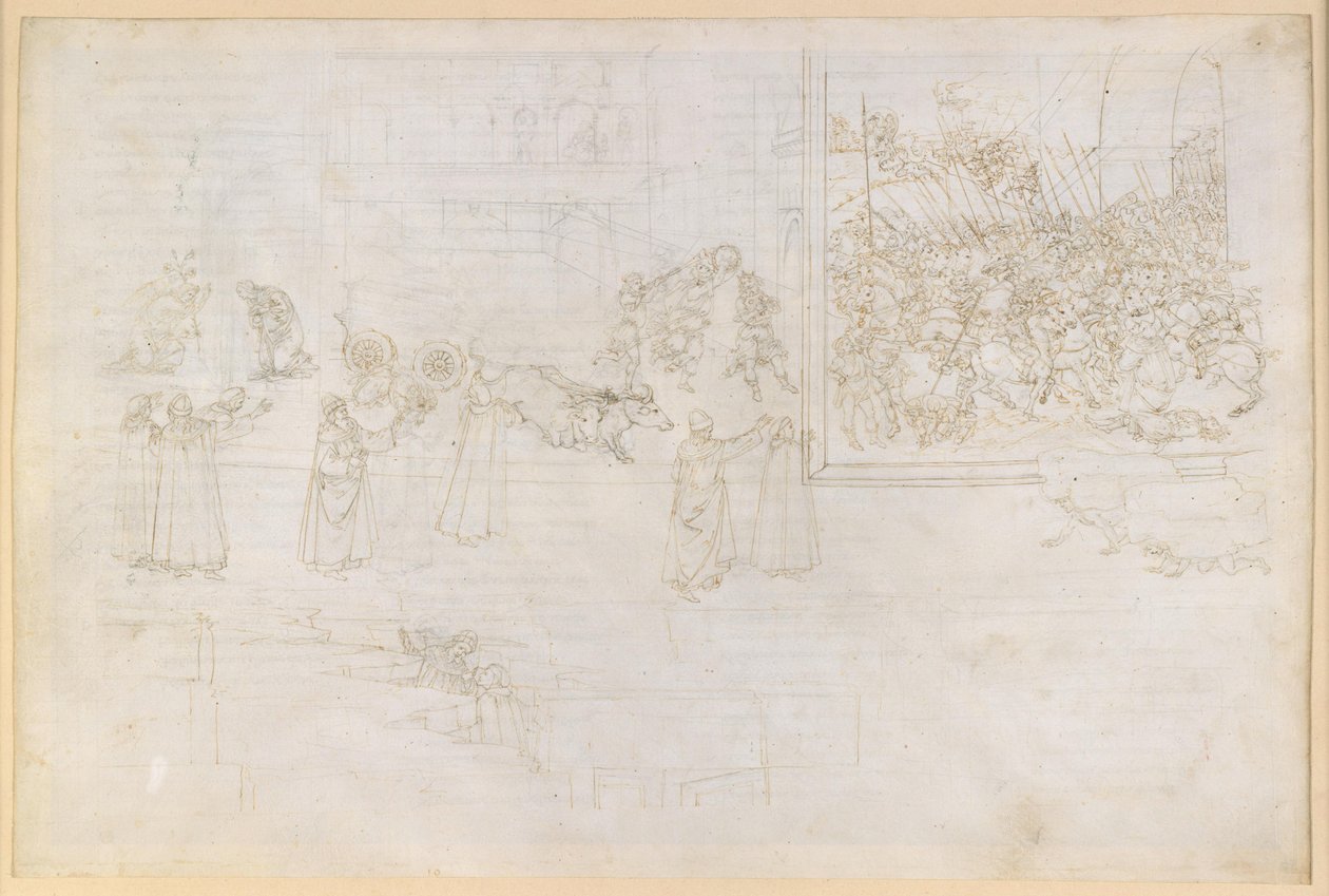La Divina Comedia, Purgatorio X. Primer círculo del Purgatorio: los relieves de mármol; la penitencia de los soberbios de Sandro Botticelli
