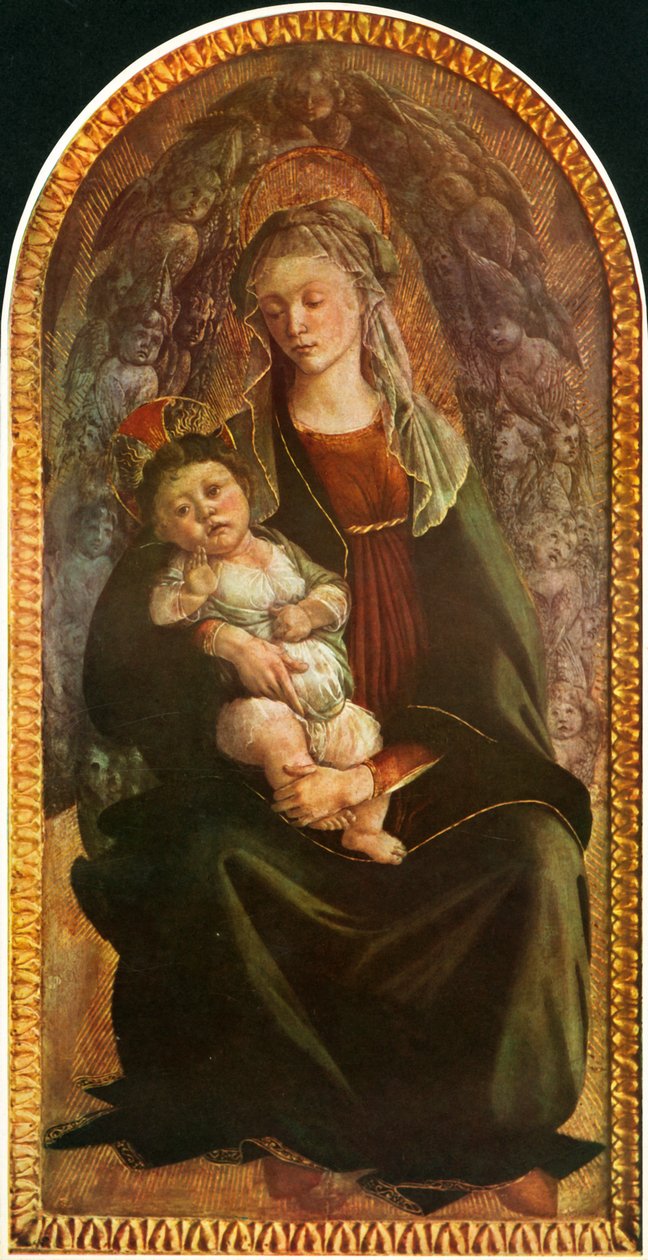 Madonna en gloria con serafines, c. 1469-1470, 1937 de Sandro Botticelli