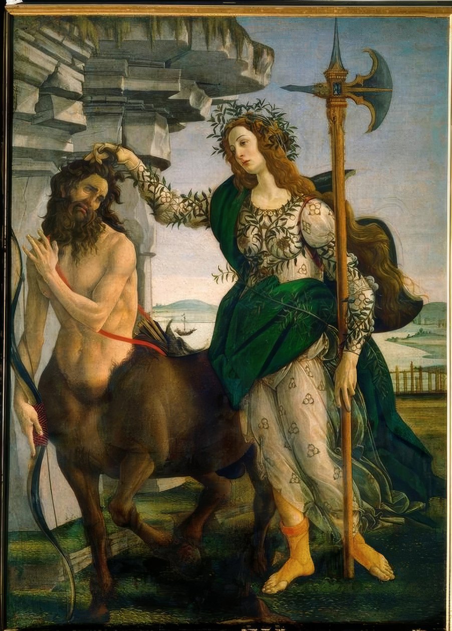 Minerva doma al centauro de Sandro Botticelli