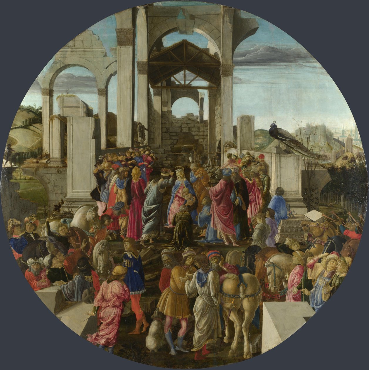 La adoración de los Reyes de Sandro Botticelli