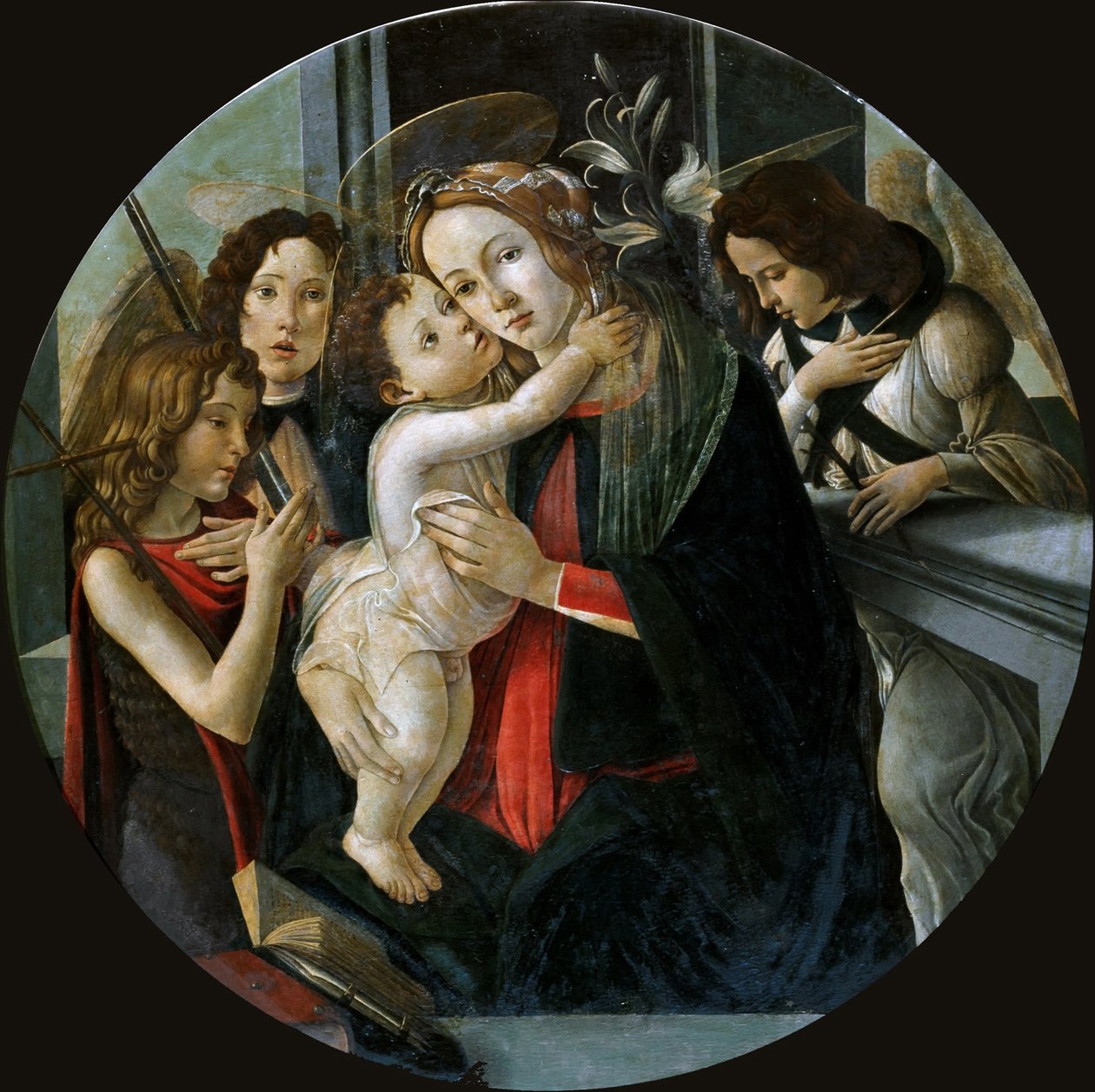 La Madonna y el Niño con San Juan y dos ángeles de Sandro Botticelli